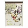 Japan Disney Mini Notepad - Winnie the Pooh & Piglet Good Morning Sunshine - 1