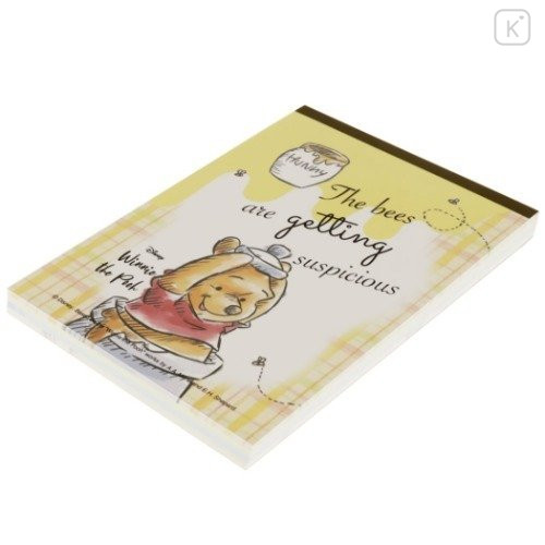 Japan Disney A6 Notepad - Winnie the Pooh Good Morning Sunshine - 3
