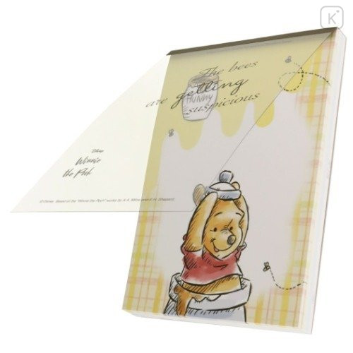 Japan Disney A6 Notepad - Winnie the Pooh Good Morning Sunshine - 5