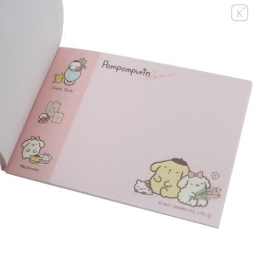 Japan Sanrio Mini Notepad - Pompompurin / Tea Time - 3