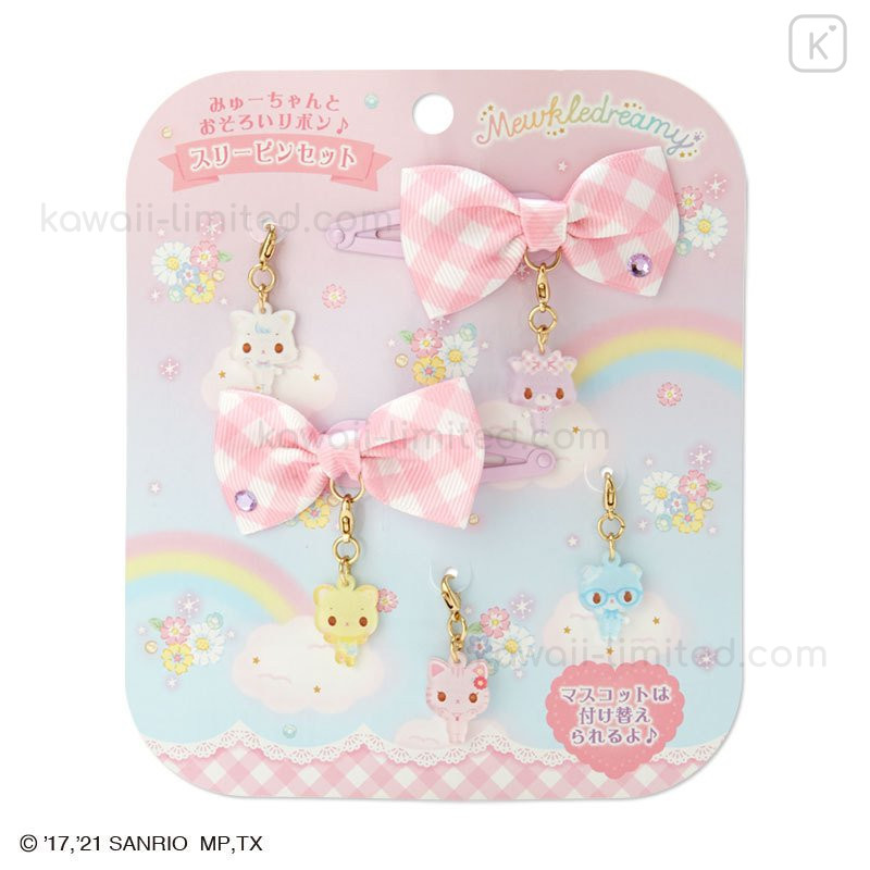 Japan Sanrio Hair Clip with Mascot Set - Mewkledreamy | Kawaii Limited