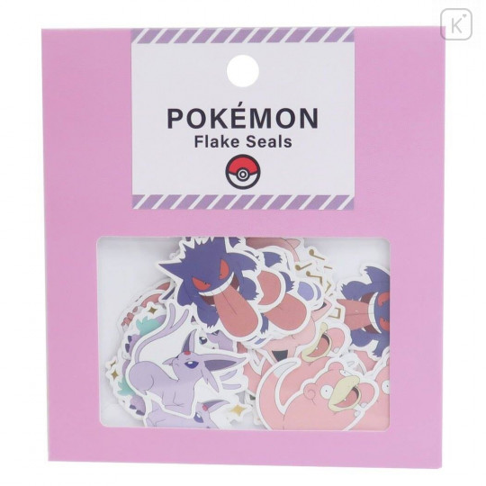 Japan Pokemon Flake Seals Sticker - Purple Pink - 1
