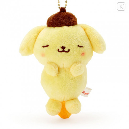 Japan Sanrio Keychain Plush - Pompompurin / Acupoint Push Mascot - 2