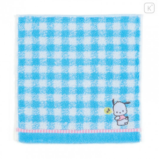 Japan Sanrio Petit Towel - Pochacco / Gingham - 1