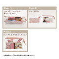 Japan San-X Clear Pen Pouch - Rilakkuma / Dull Pink - 2