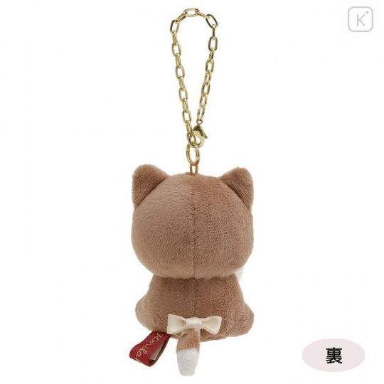 Japan San-X Keychain Plush - Cocoa Cat / Korilakkuma Strawberry Cat - 2
