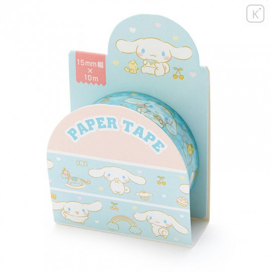 Japan Sanrio Washi Paper Masking Tape - Cinnamoroll / Blue - 1