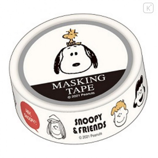 Japan Peanuts Washi Paper Masking Tape - Snoopy / Face - 1