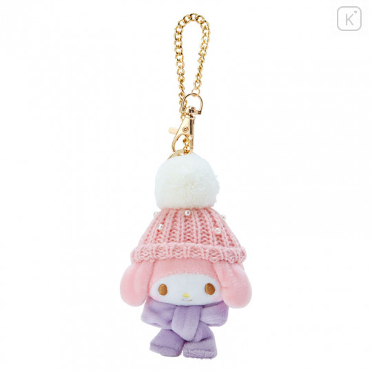 Japan Sanrio Keychain Knit Hat Plush - My Melody - 1