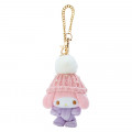 Japan Sanrio Keychain Knit Hat Plush - My Melody - 1