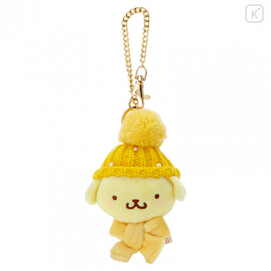 Japan Sanrio Keychain Knit Hat Plush - Pompompurin - 1