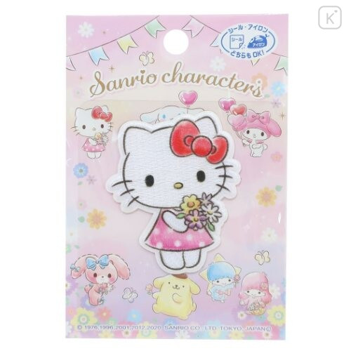 Japan Sanrio Iron-on Applique Patch - Hello Kitty / Flower - 1