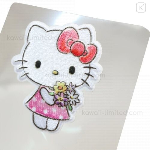 Japan Sanrio Iron-on Applique Patch - Hello Kitty / Flower