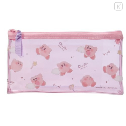 Japan Kirby Zipper Makeup Stationery Pencil Bag Pouch - Clear - 1