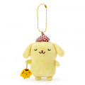 Japan Sanrio 2 Way Mascot Keychain Brooch - Pompompurin Omamori / My Treasure - 1