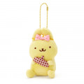 Japan Sanrio 2 Way Mascot Keychain Brooch - Pompompurin Ribon / My Treasure - 1