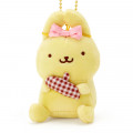 Japan Sanrio 2 Way Mascot Keychain Brooch - Pompompurin Ribon / My Treasure - 2