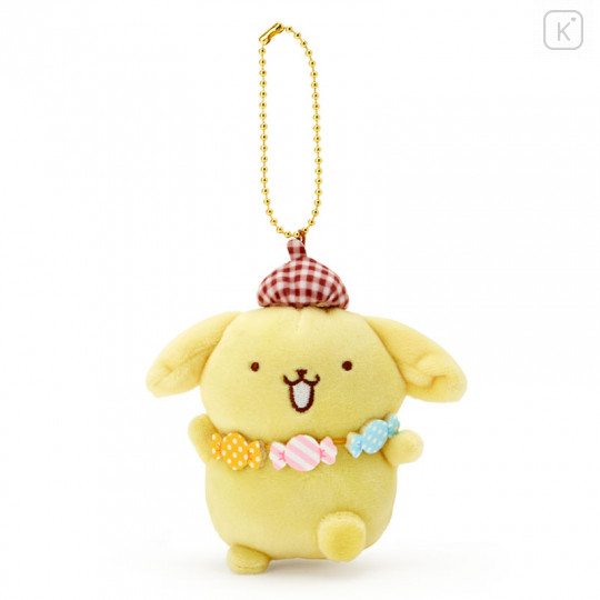 Japan Sanrio 2 Way Mascot Keychain Brooch - Pompompurin Amechan / My Treasure - 1