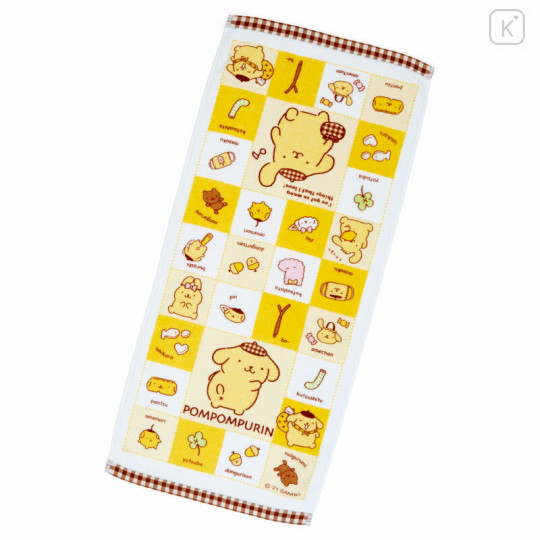 Japan Sanrio Face Towel - Pompompurin / My Treasure - 1