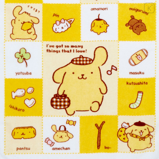 Japan Sanrio Face Towel - Pompompurin / My Treasure - 3