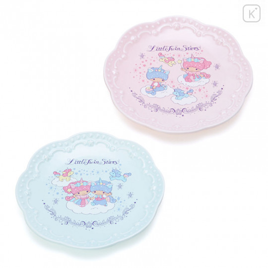 Japan Sanrio Plate 2pcs Set - Little Twin Stars / Aurora Unicorn - 1