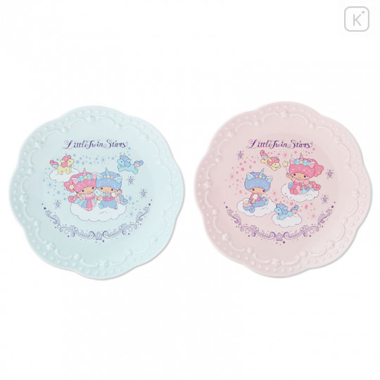 Japan Sanrio Plate 2pcs Set - Little Twin Stars / Aurora Unicorn - 2