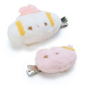 Japan Sanrio Mascot Hair Clip 2pcs Set - Cogimyun / Rabbit and Friend - 3