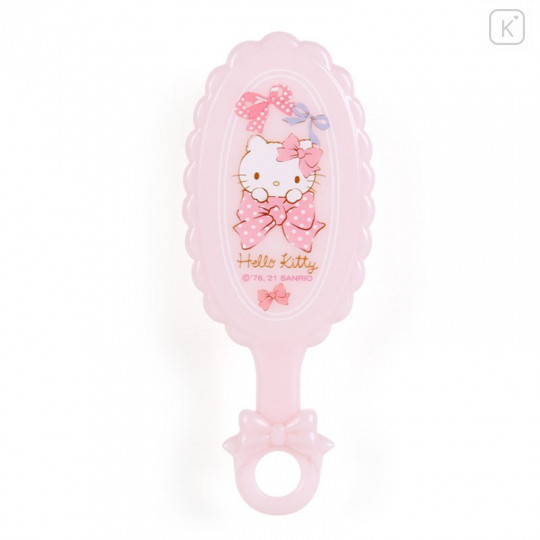 Japan Sanrio Mirror & Hair Brush Set - Hello Kitty - 7