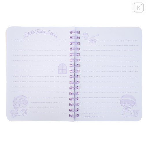Sanrio A6 Twin Ring Notebook - Little Twin Stars / Room - 3