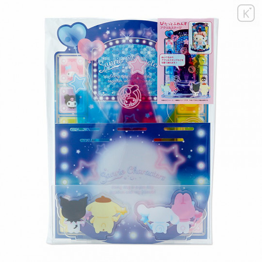 Japan Sanrio Miniature Acrylic Stage - Mix Characters / Pitatto Friends - 3