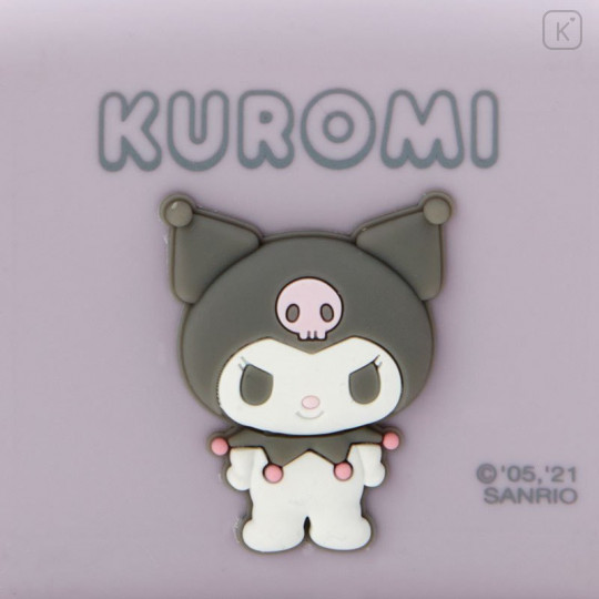 Japan Sanrio Silicone Mini Pouch - Kuromi - 4