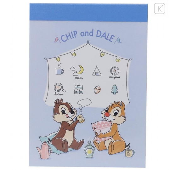 Japan Disney Mini Notepad - Chip & Dale / Camp - 1