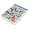 Japan Disney Mini Notepad - Winnie the Pooh / Blue - 3