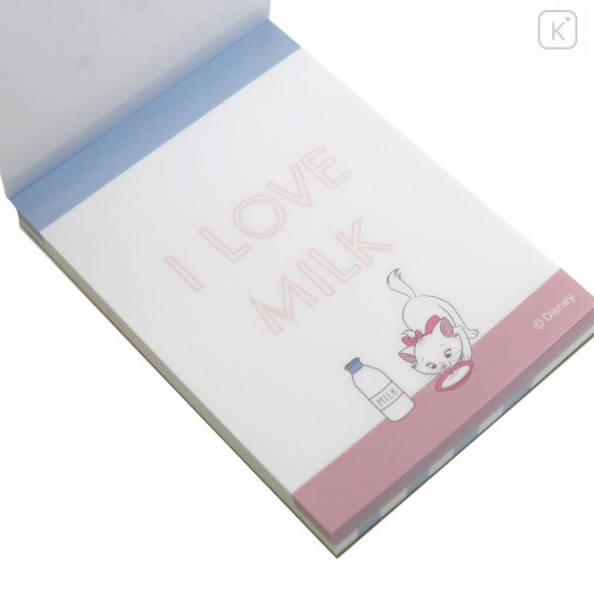 Japan Disney Mini Notepad - Marie / Milk - 2