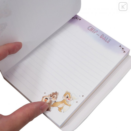 Japan Disney A6 Notepad with Cover - Chip and Dale - 3