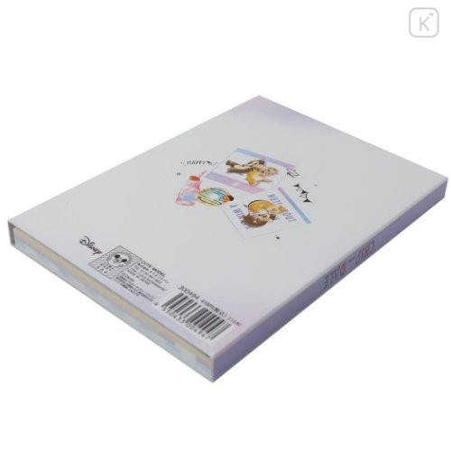 Japan Disney A6 Notepad with Cover - Chip and Dale - 7