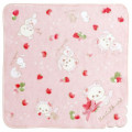 Japan San-X Rilakkuma Mini Towel - Korilakkuma with Strawberry Cat / Pink Ribbon - 1