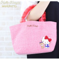 Japan Sanrio Ruffle Bag with Embroidery - Hello Kitty / Red - 4
