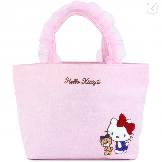 Sanrio Hello Kitty Pink Ruffle Pencil Pouch Hello Kitty pink bag cute pen case 