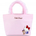 Japan Sanrio Ruffle Bag with Embroidery - Hello Kitty / Pink - 1
