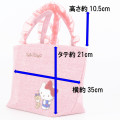 Japan Sanrio Ruffle Bag with Embroidery - Hello Kitty / Pink - 4