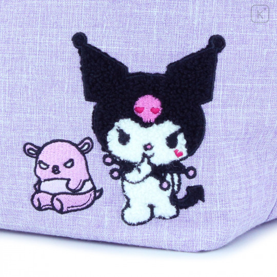 Japan Sanrio Ruffle Bag with Embroidery - Kuromi - 2