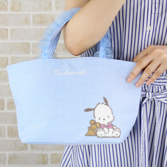Japan Sanrio Ruffle Bag with Embroidery - Pochacco - 6