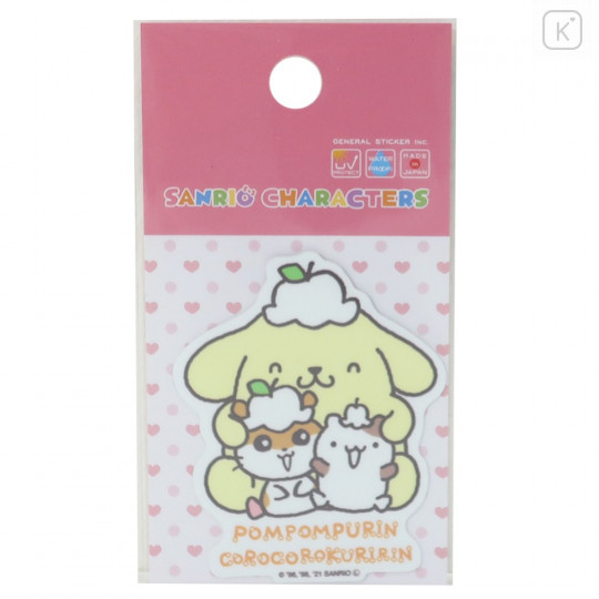 Japan Sanrio Vinyl Sticker - Pompompurin & Corocorokuririn - 1