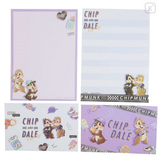 Japan Disney Mini Letter Set with Case - Chip & Dale School - 3