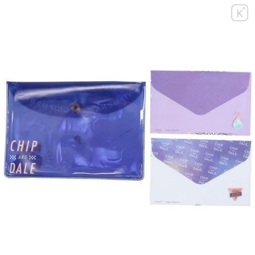 Japan Disney Mini Letter Set with Case - Chip & Dale School - 4