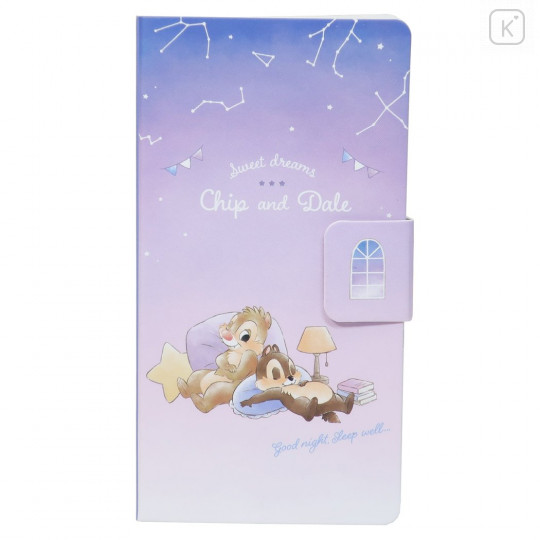 Japan Disney Smartphone Cover Memo Pad - Chip & Dale Night - 1