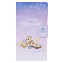 Japan Disney Smartphone Cover Memo Pad - Chip & Dale Night