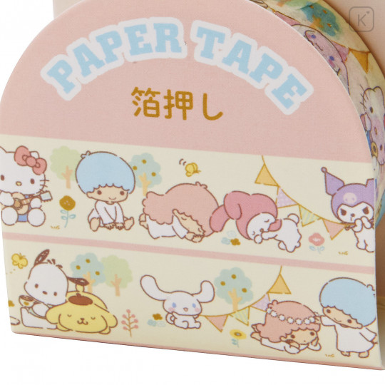 Japan Sanrio Washi Paper Masking Tape - Mix / Foil Stamping - 2