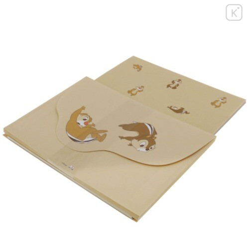 Japan Disney Letter Envelope Set - Chip & Dale / Light Brown - 2